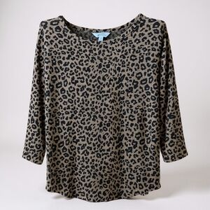 Market & Spruce Stitch Fix Leopard Animal Print Women's Top Small